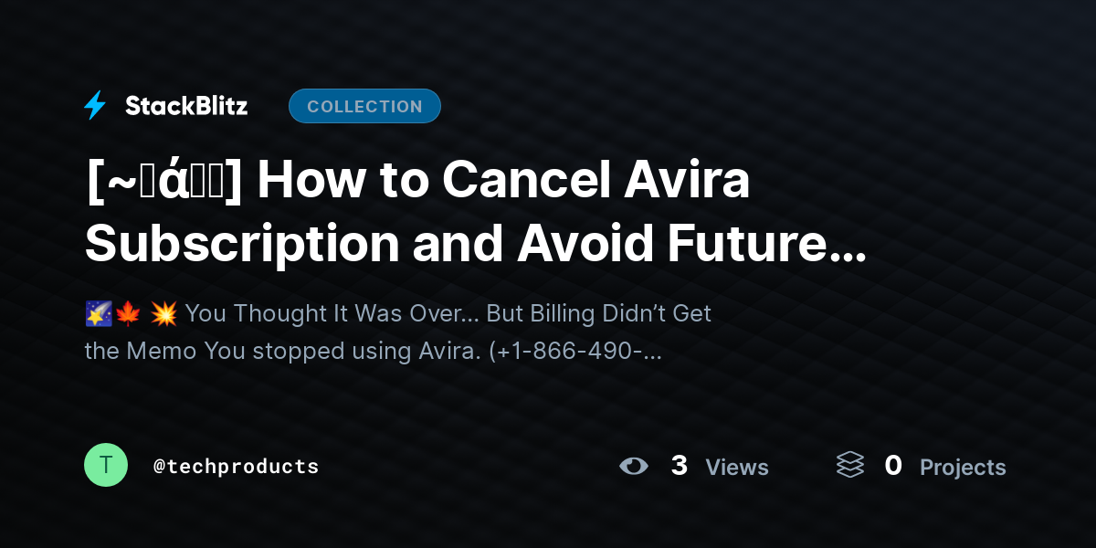 [~𝐅ά𝓠𝕤] How to Cancel Avira Subscription and Avoid Future Charges (2026 Easy Guide) by techproducts