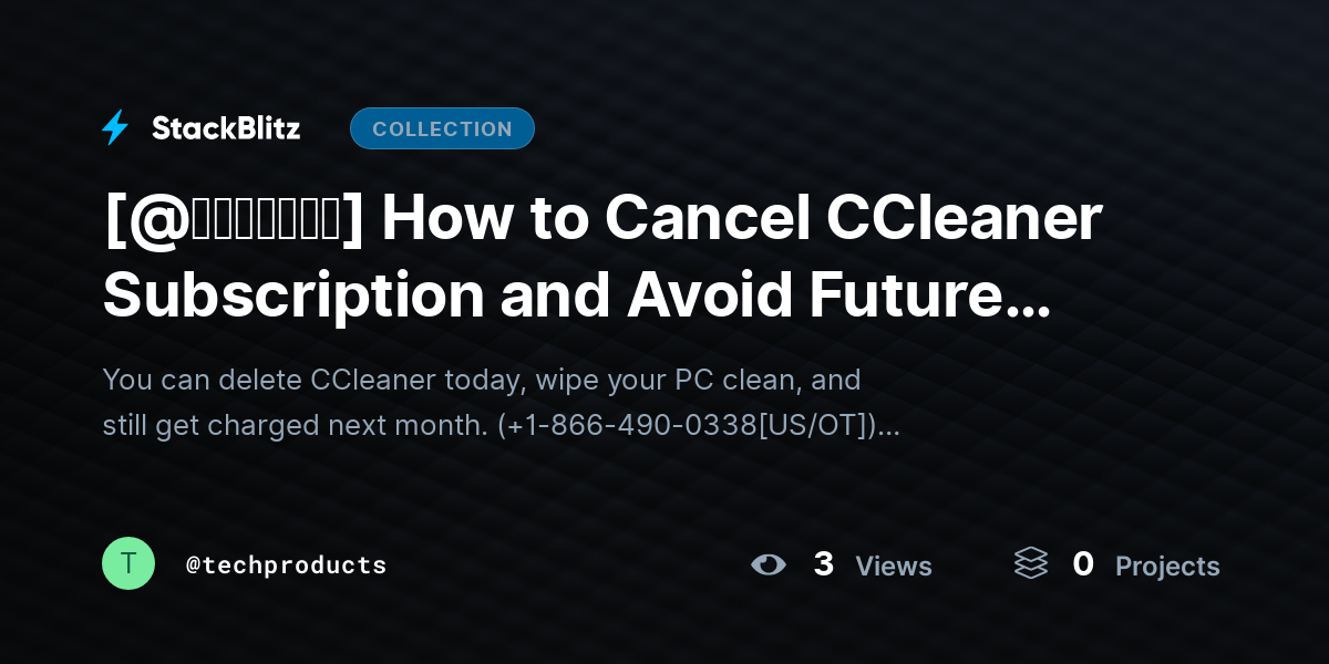 [@𝘶𝘱𝘥𝘢𝘵𝘦𝘥] How to Cancel CCleaner Subscription and Avoid Future Charges (2026 Clear, No-Mistakes Guide) by techproducts