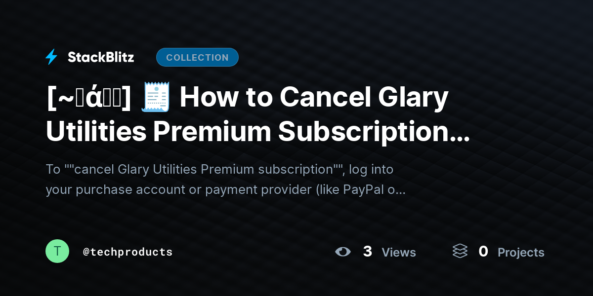 [~𝐅ά𝓠𝕤] 🧾 How to Cancel Glary Utilities Premium Subscription Without Confusion (2026 Guide) by techproducts