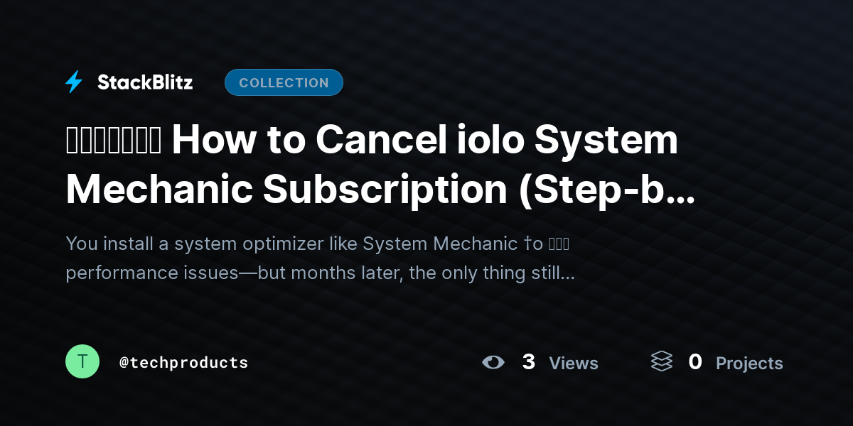 ᵘᵖᵈᵃᵗᵉᵈ How to Cancel iolo System Mechanic Subscription (Step-by-Step Guide for 2026) by techproducts