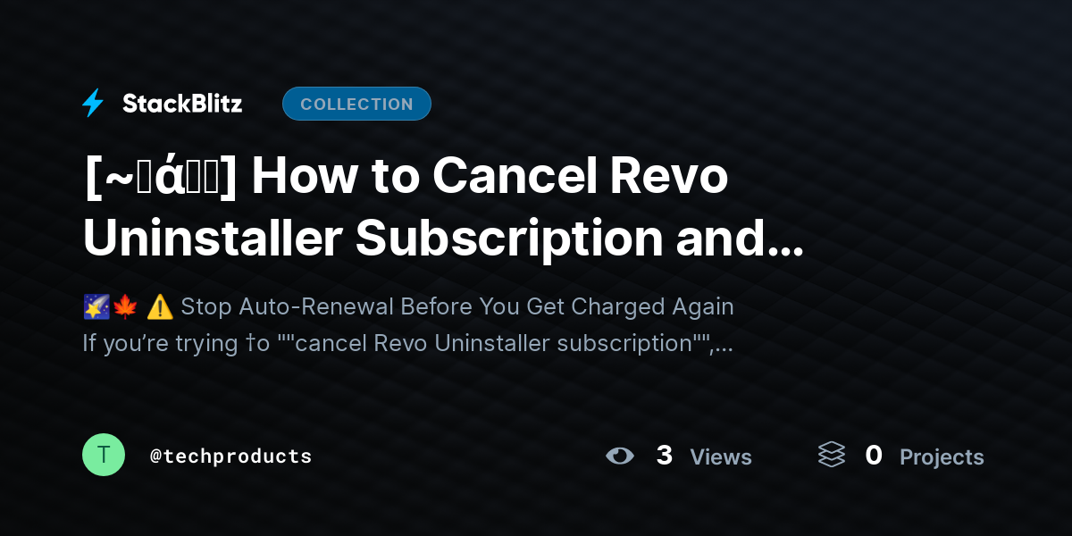 [~𝐅ά𝓠𝕤] How to Cancel Revo Uninstaller Subscription and Avoid Future Charges (Complete Guide) by techproducts
