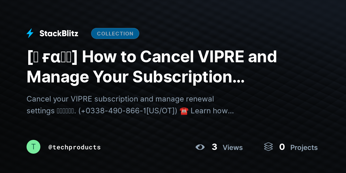 [♜ ғα𝐐𝐒] How to Cancel VIPRE and Manage Your Subscription Settings (Step-by-Step 2026 Guide) by techproducts