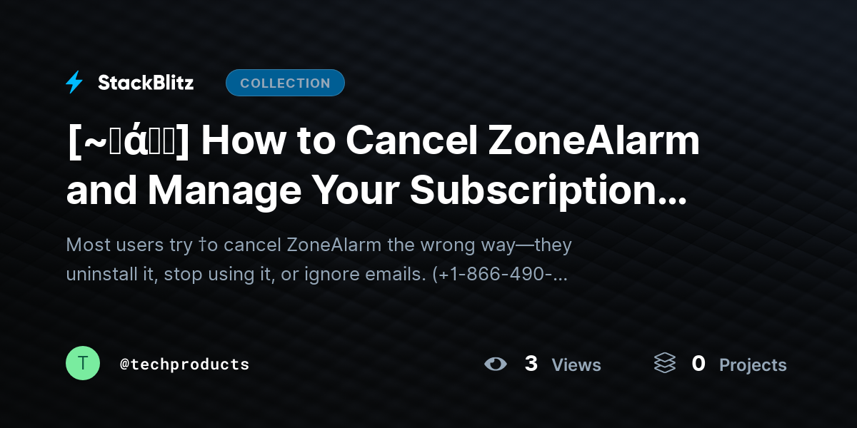 [~𝐅ά𝓠𝕤] How to Cancel ZoneAlarm and Manage Your Subscription Settings (2026 Complete Control Guide) by techproducts