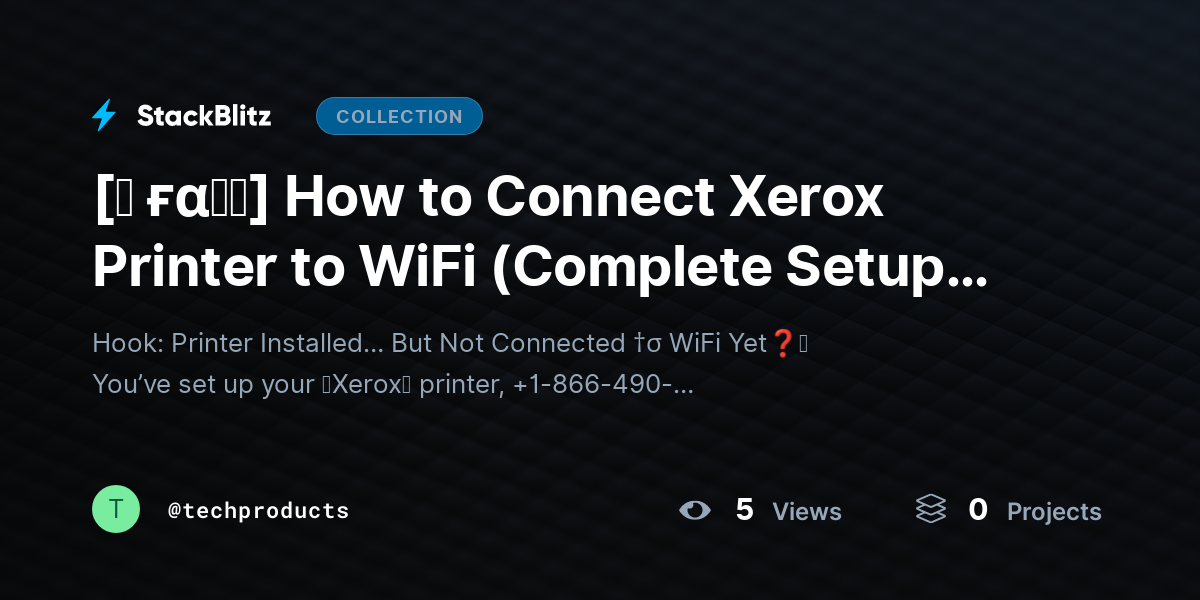 [♜ ғα𝐐𝐒] How to Connect Xerox Printer to WiFi (Complete Setup Guide for Fast & Stable Wireless Printing) by techproducts