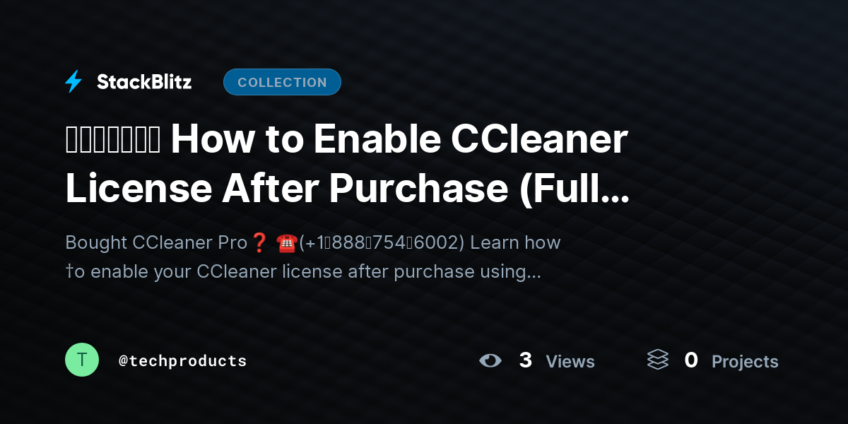 ᵘᵖᵈᵃᵗᵉᵈ How to Enable CCleaner License After Purchase (Full Activation Guide for Beginners) by techproducts
