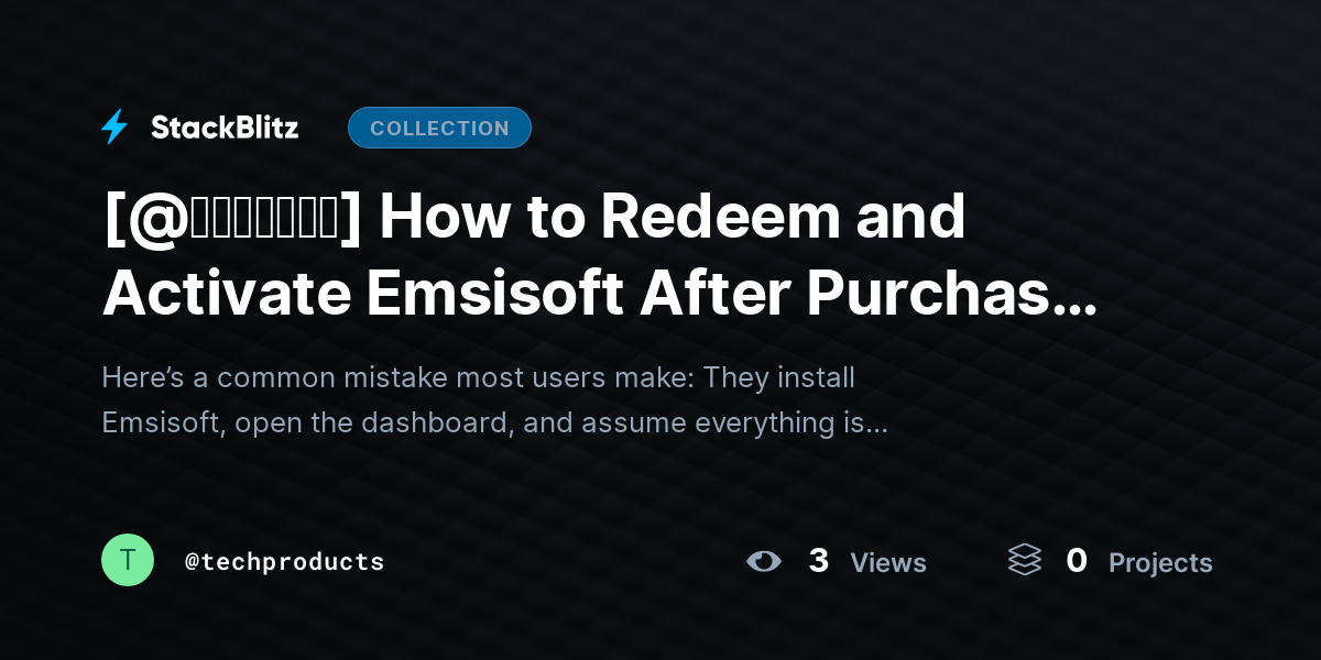 [@𝘶𝘱𝘥𝘢𝘵𝘦𝘥] How to Redeem and Activate Emsisoft After Purchase (Step-by-Step Guide 2026) by techproducts