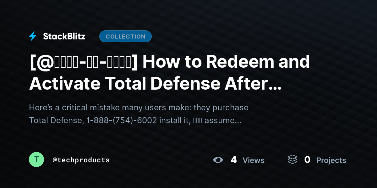 [@𝐒𝐭𝐞𝐩-𝐛𝐲-𝐒𝐭𝐞𝐩] How to Redeem and Activate Total Defense After Purchase (Complete 2026 Guide) by techproducts