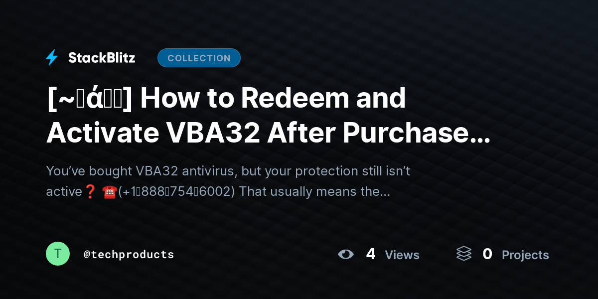 [~𝐅ά𝓠𝕤] How to Redeem and Activate VBA32 After Purchase (2026 Complete Activation Guide) by techproducts