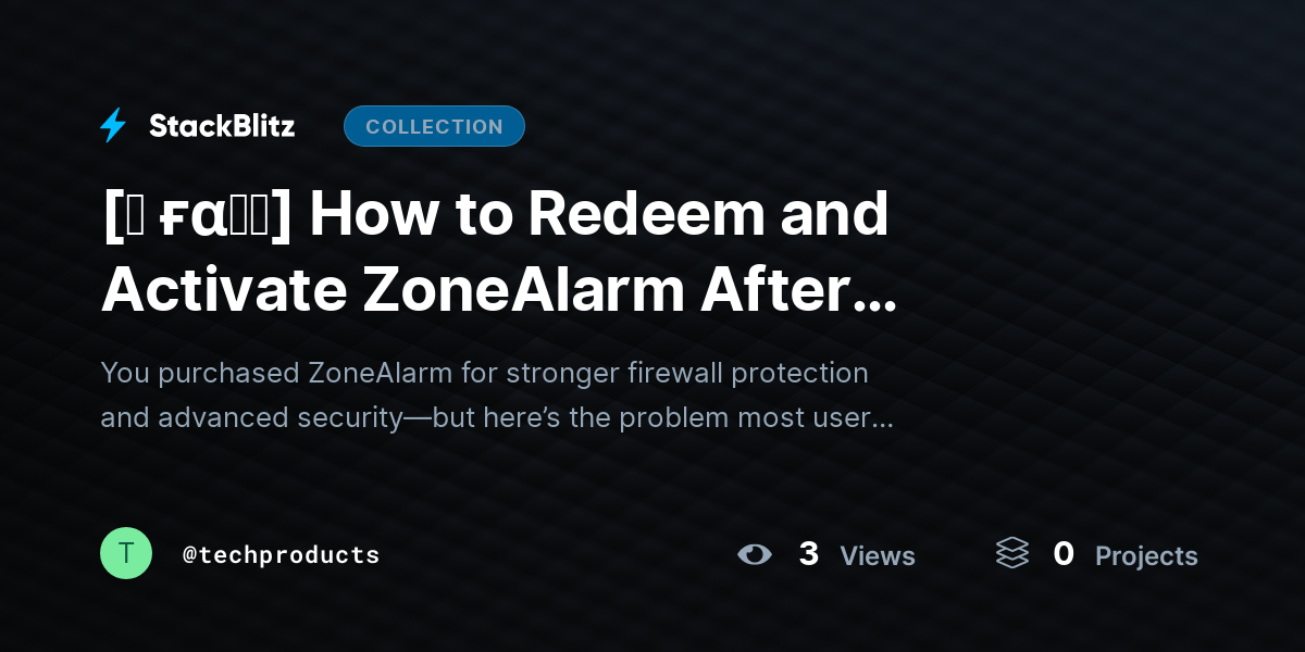 [♜ ғα𝐐𝐒] How to Redeem and Activate ZoneAlarm After Purchase (Step-by-Step Guide for 2026) by techproducts