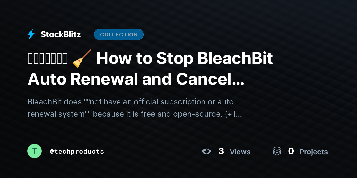 ᵘᵖᵈᵃᵗᵉᵈ 🧹 How to Stop BleachBit Auto Renewal and Cancel Subscription (2026 Reality Guide) by techproducts
