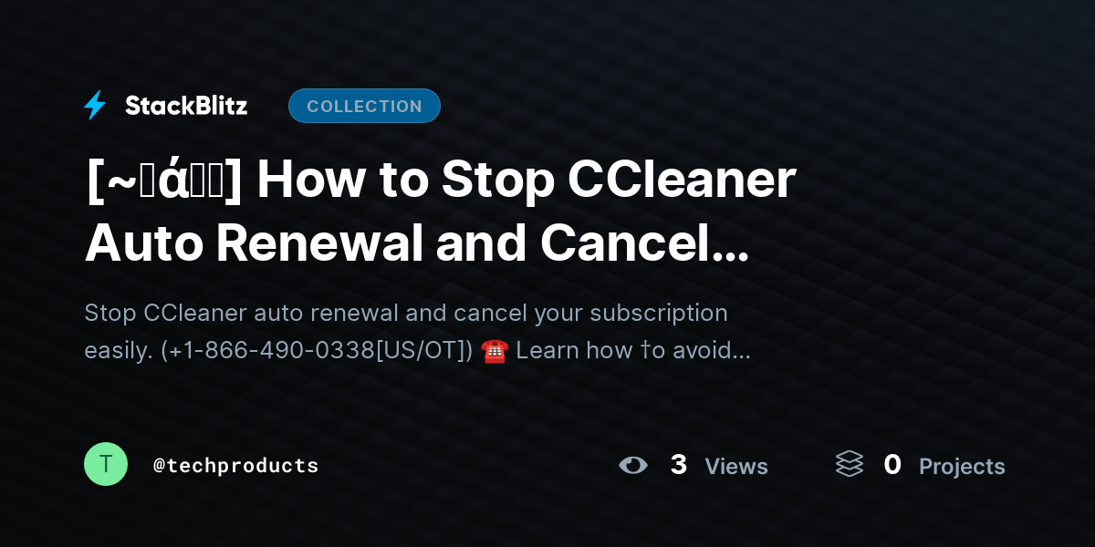 [~𝐅ά𝓠𝕤] How to Stop CCleaner Auto Renewal and Cancel Subscription (Complete Guide) by techproducts