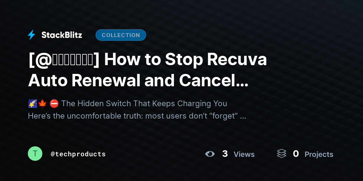[@𝘶𝘱𝘥𝘢𝘵𝘦𝘥] How to Stop Recuva Auto Renewal and Cancel Subscription (2026 Guide) by techproducts