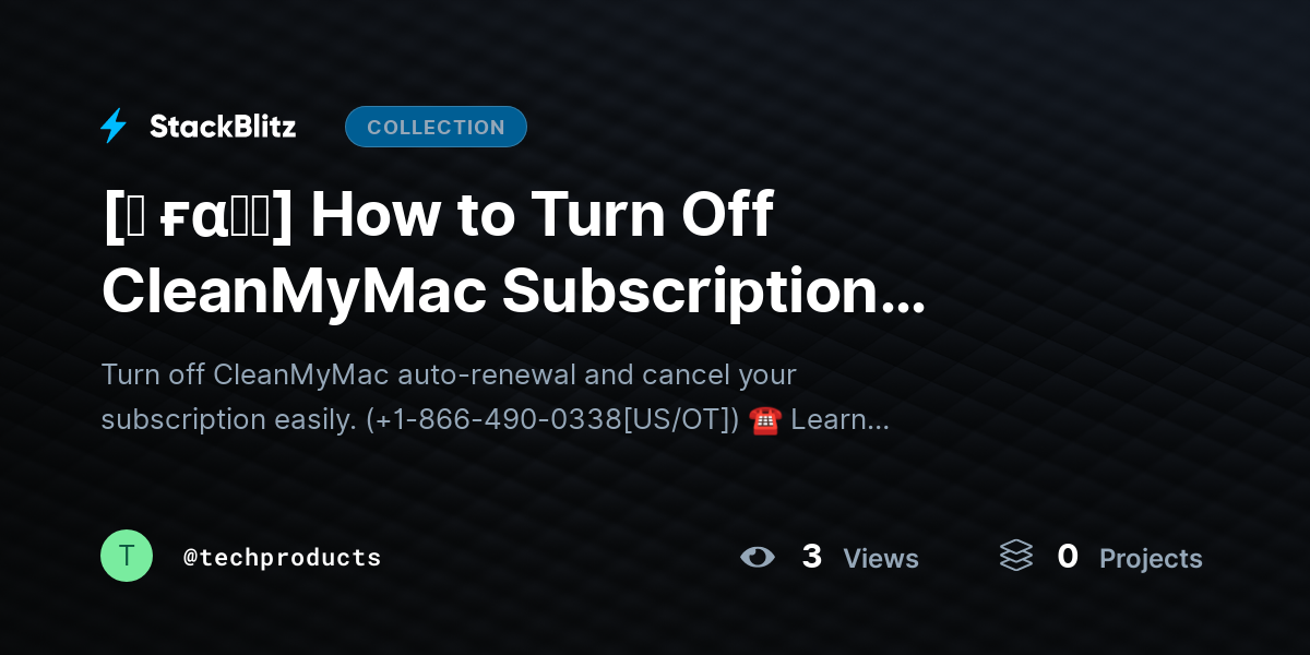 [♜ ғα𝐐𝐒] How to Turn Off CleanMyMac Subscription Renewal and Cancel It (2026 Step-by-Step Guide) by techproducts