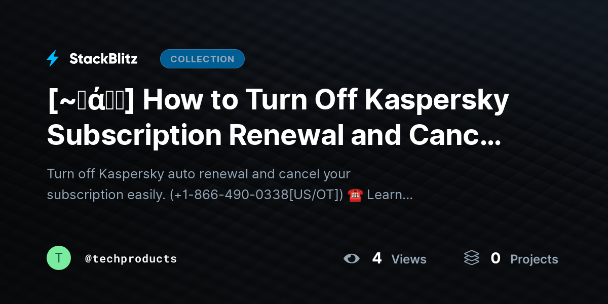 [~𝐅ά𝓠𝕤] How to Turn Off Kaspersky Subscription Renewal and Cancel It (2026 Step-by-Step Guide) by techproducts