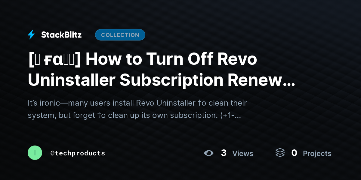 [♜ ғα𝐐𝐒] How to Turn Off Revo Uninstaller Subscription Renewal and Cancel It (2026 Full Guide) by techproducts