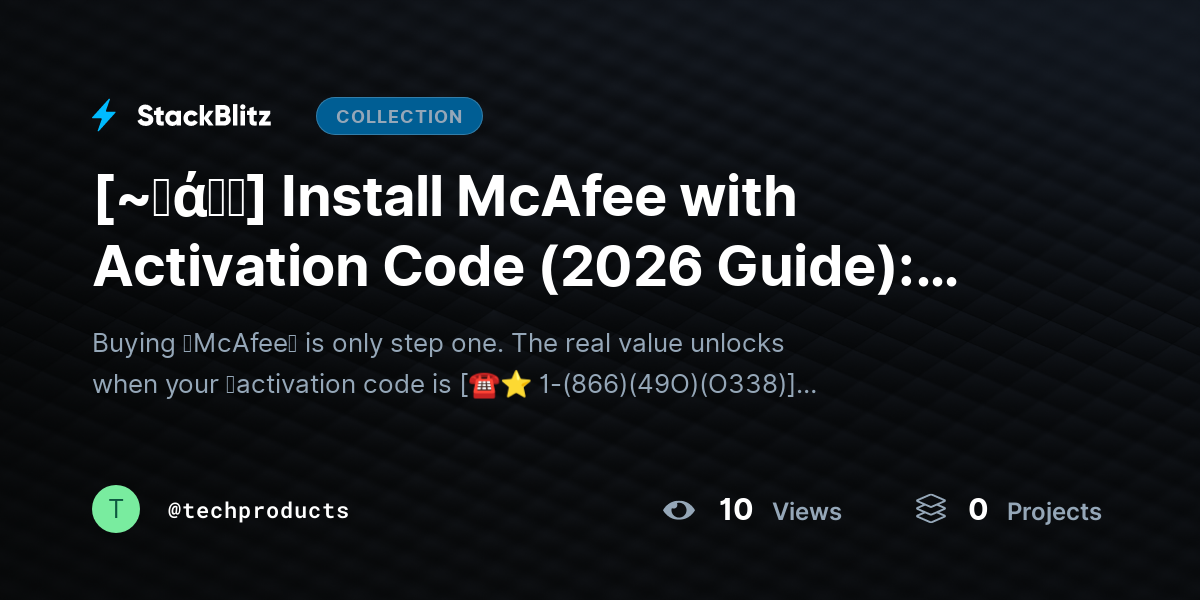 [~𝐅ά𝓠𝕤] Install McAfee with Activation Code (2026 Guide): Step-by-Step Setup That Actually Works by techproducts