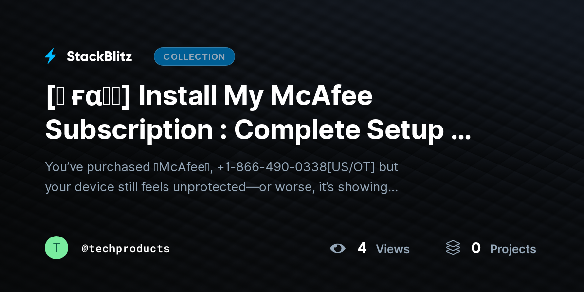[♜ ғα𝐐𝐒] Install My McAfee Subscription : Complete Setup & Activation Guide for Instant Protection by techproducts