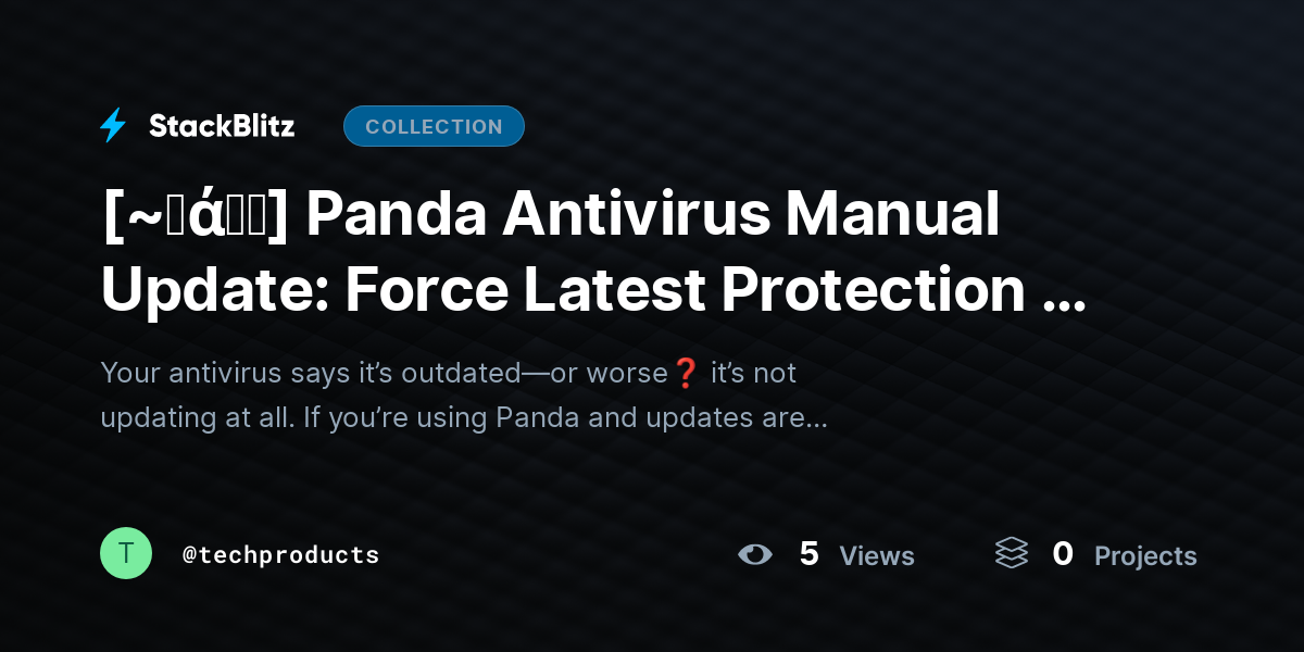 [~𝐅ά𝓠𝕤] Panda Antivirus Manual Update: Force Latest Protection in Minutes (Step-by-Step Guide) by techproducts