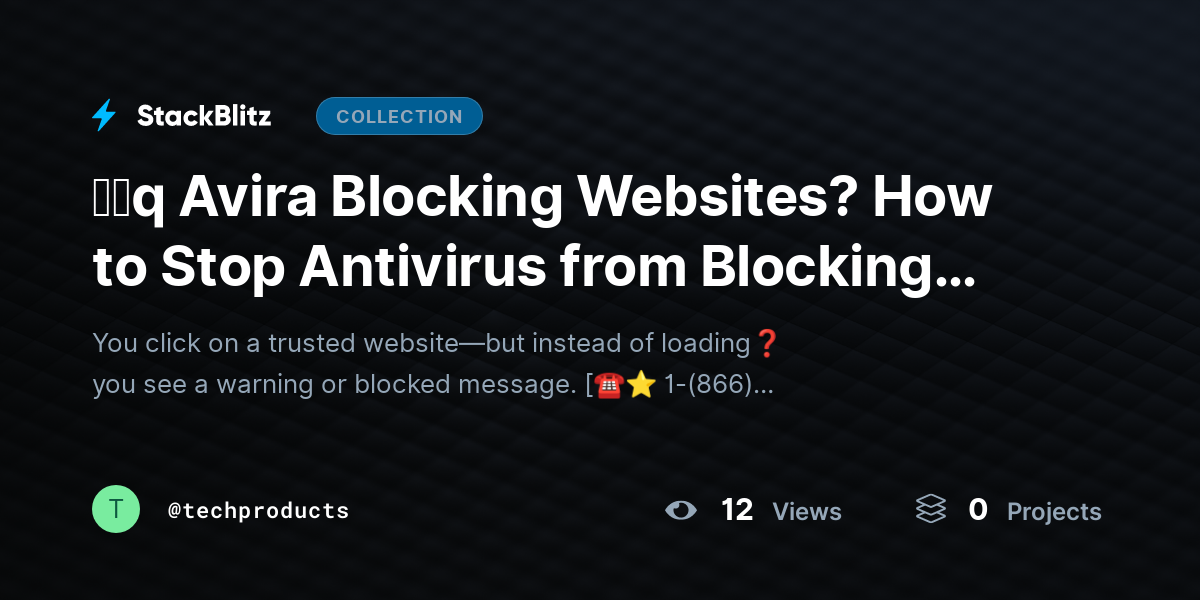 ᶠᵃq Avira Blocking Websites? How to Stop Antivirus from Blocking Safe Sites (Step-by-Step Fix Guide) by techproducts