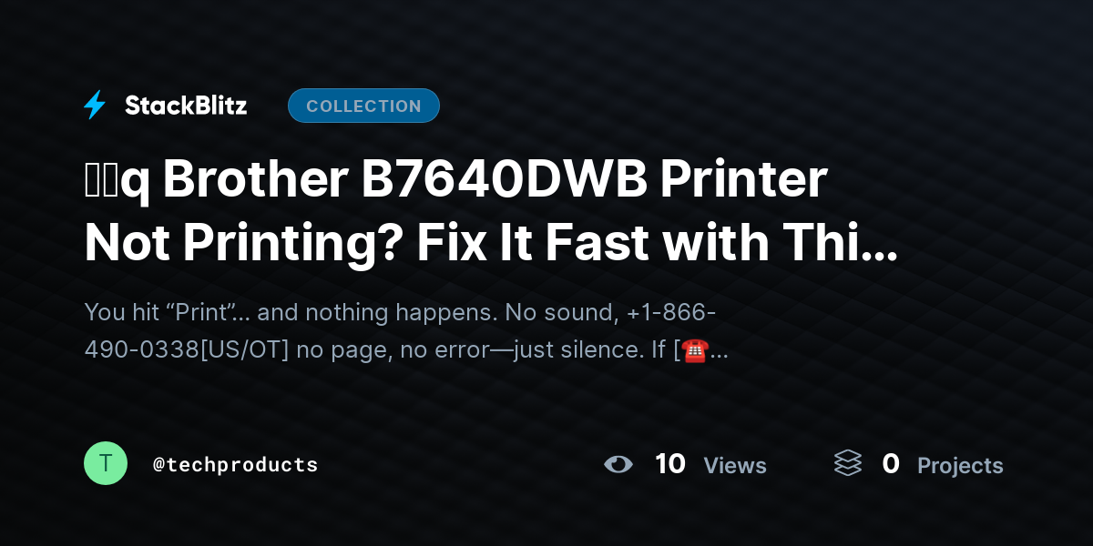 ᶠᵃq Brother B7640DWB Printer Not Printing? Fix It Fast with This Complete Troubleshooting Guide by techproducts