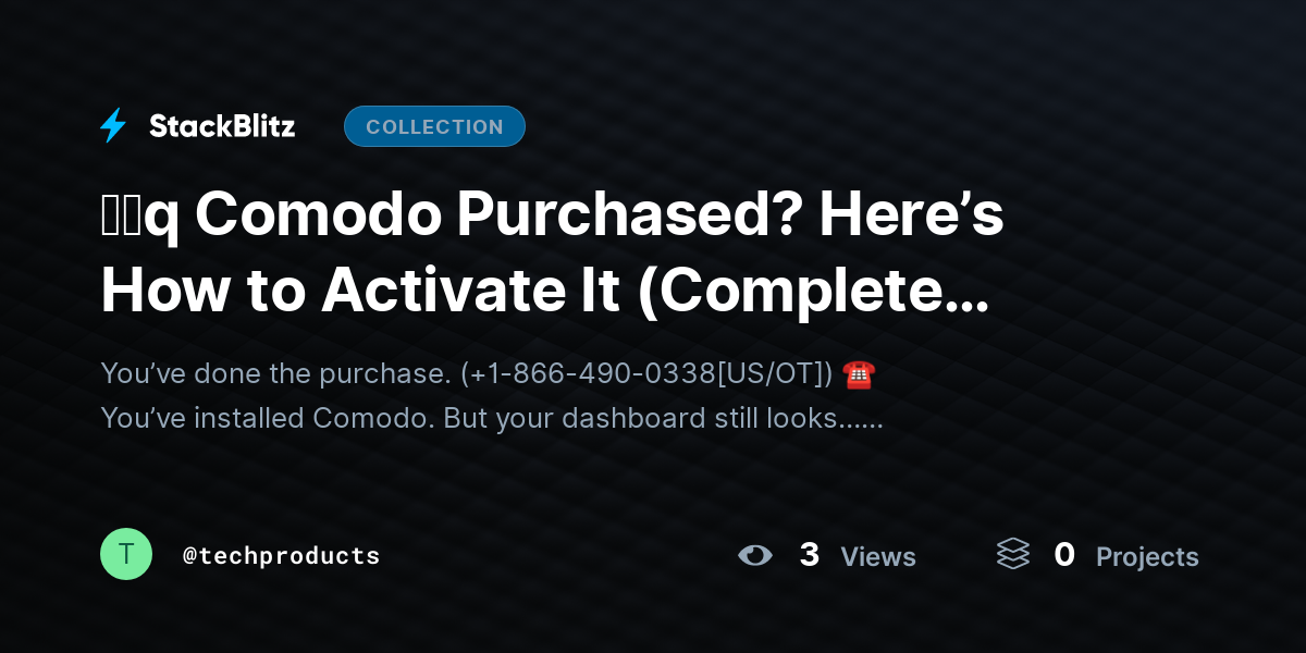ᶠᵃq Comodo Purchased? Here’s How to Activate It (Complete Activation Guide 2026) by techproducts