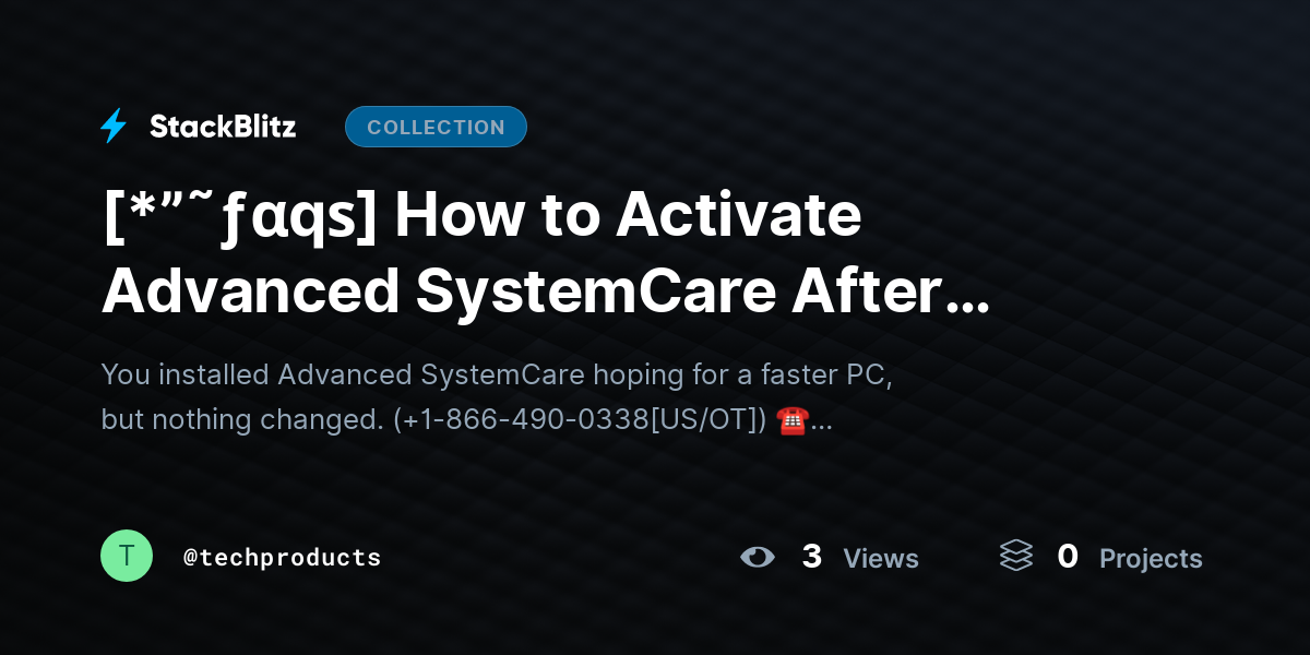 [*”˜ƒαqѕ] How to Activate Advanced SystemCare After Purchase (Step-by-Step Guide to Unlock Full Performance) by techproducts