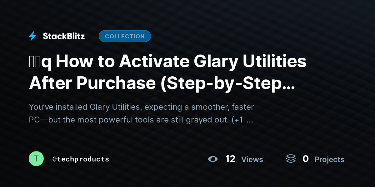 ᶠᵃq How to Activate Glary Utilities After Purchase (Step-by-Step Guide to Unlock Pro Features) by techproducts