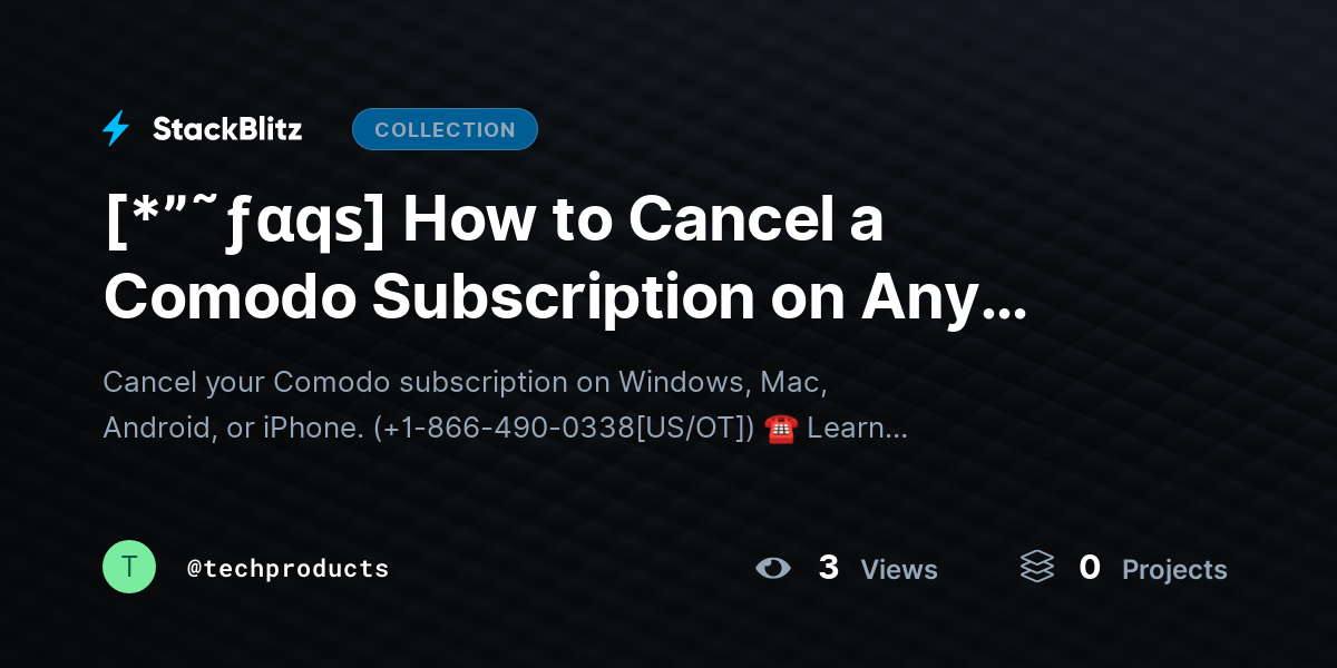 [*”˜ƒαqѕ] How to Cancel a Comodo Subscription on Any Device (2026 Step-by-Step Guide) by techproducts