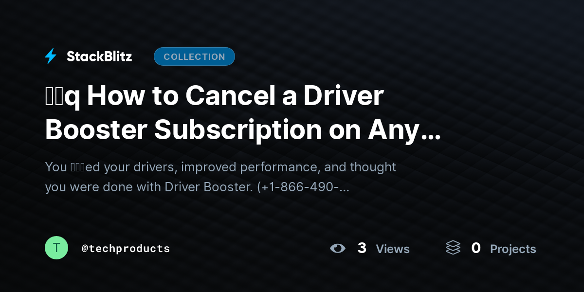 ᶠᵃq How to Cancel a Driver Booster Subscription on Any Device (2026 Universal Guide) by techproducts
