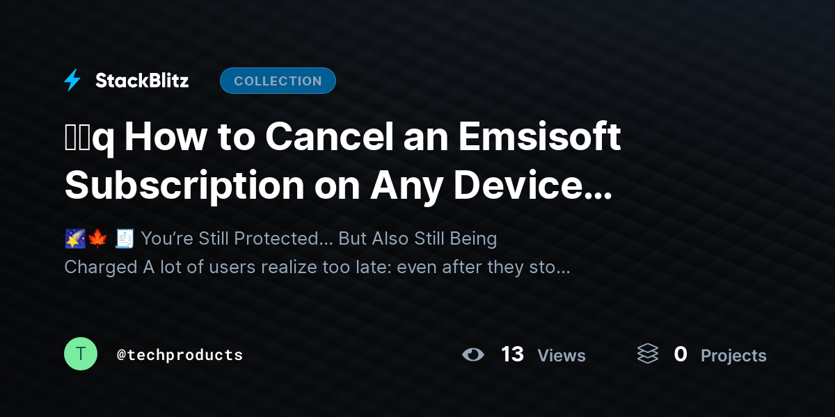 ᶠᵃq How to Cancel an Emsisoft Subscription on Any Device (Step-by-Step + Billing Control Guide) by techproducts