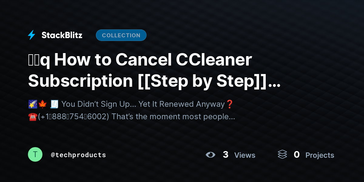 ᶠᵃq How to Cancel CCleaner Subscription [[Step by Step]] (2026 Easy Guide) by techproducts