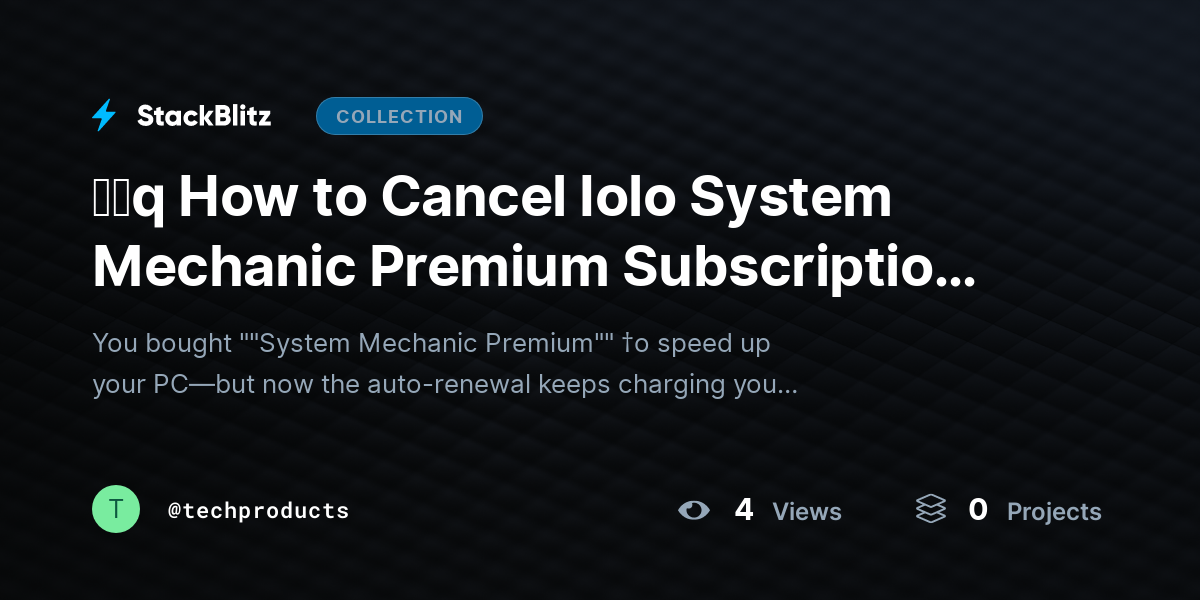 ᶠᵃq How to Cancel Iolo System Mechanic Premium Subscription Without Confusion (2026 Guide) by techproducts