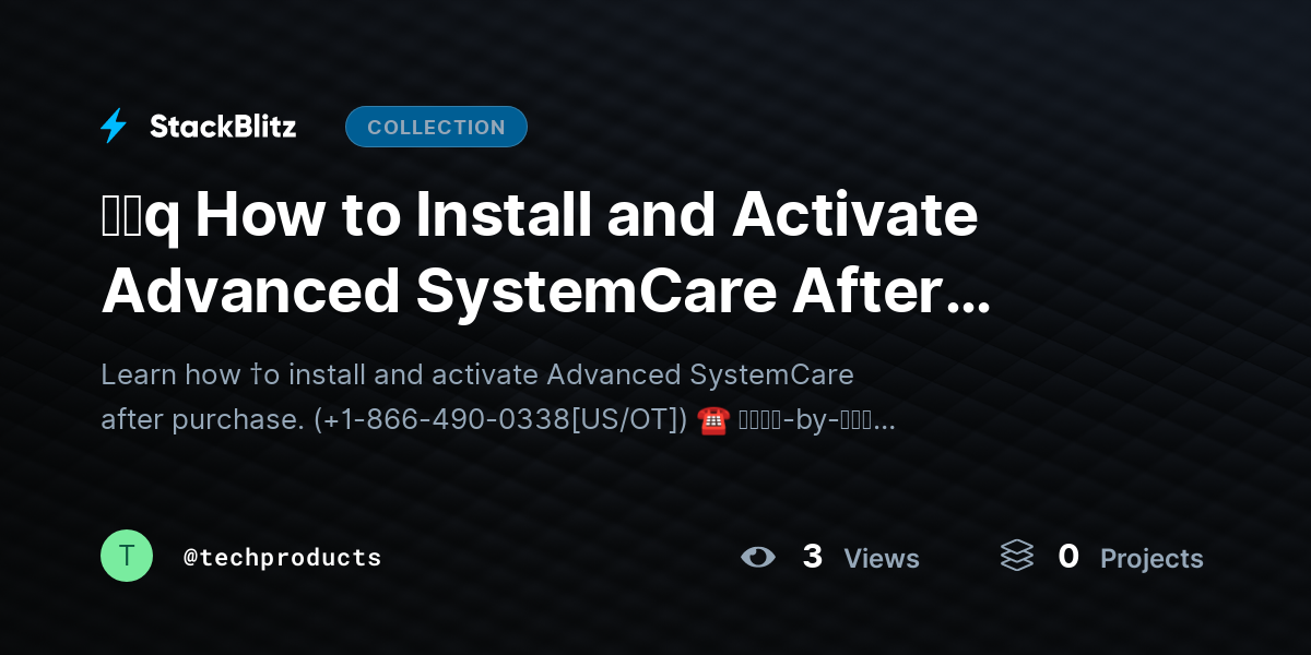 ᶠᵃq How to Install and Activate Advanced SystemCare After Purchase (2026 Step-by-Step Guide) by techproducts