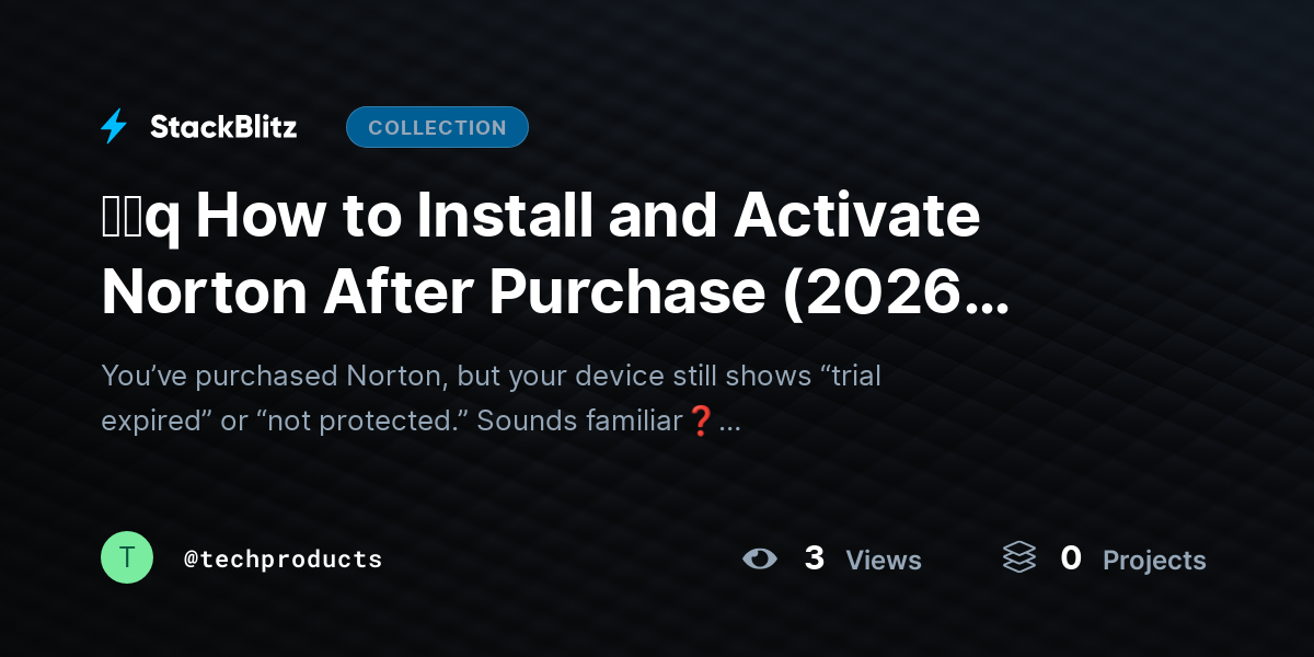 ᶠᵃq How to Install and Activate Norton After Purchase (2026 Step-by-Step Guide) by techproducts