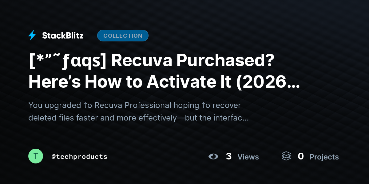 [*”˜ƒαqѕ] Recuva Purchased? Here’s How to Activate It (2026 Complete Guide) by techproducts