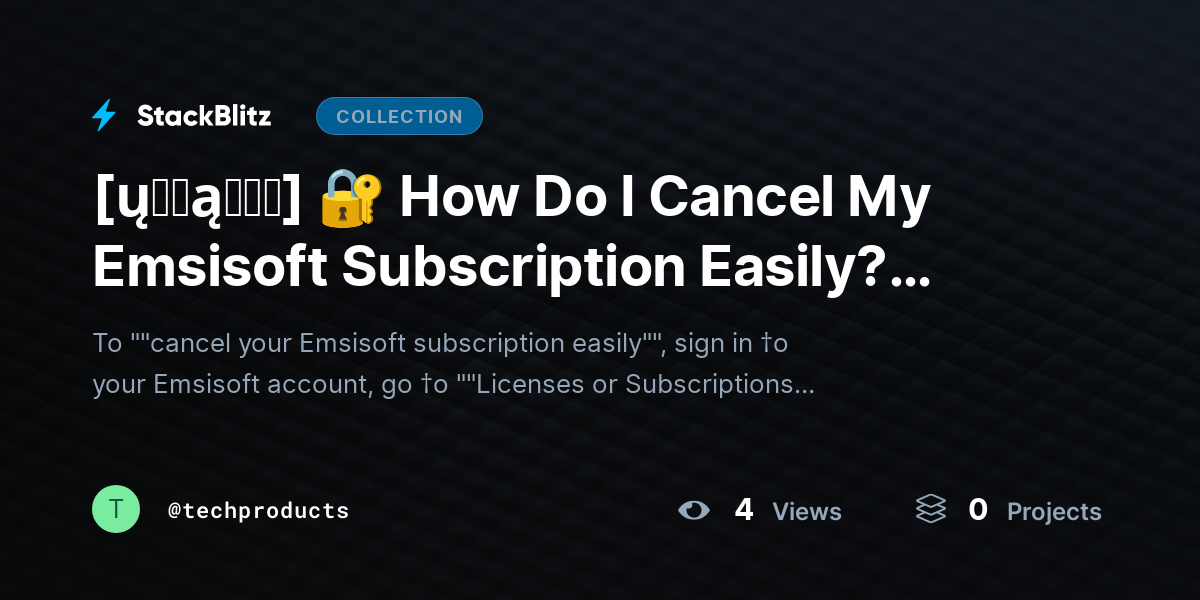 [ų℘ɖąɬɛɖ] 🔐 How Do I Cancel My Emsisoft Subscription Easily? (2026 No-Confusion Guide) by techproducts