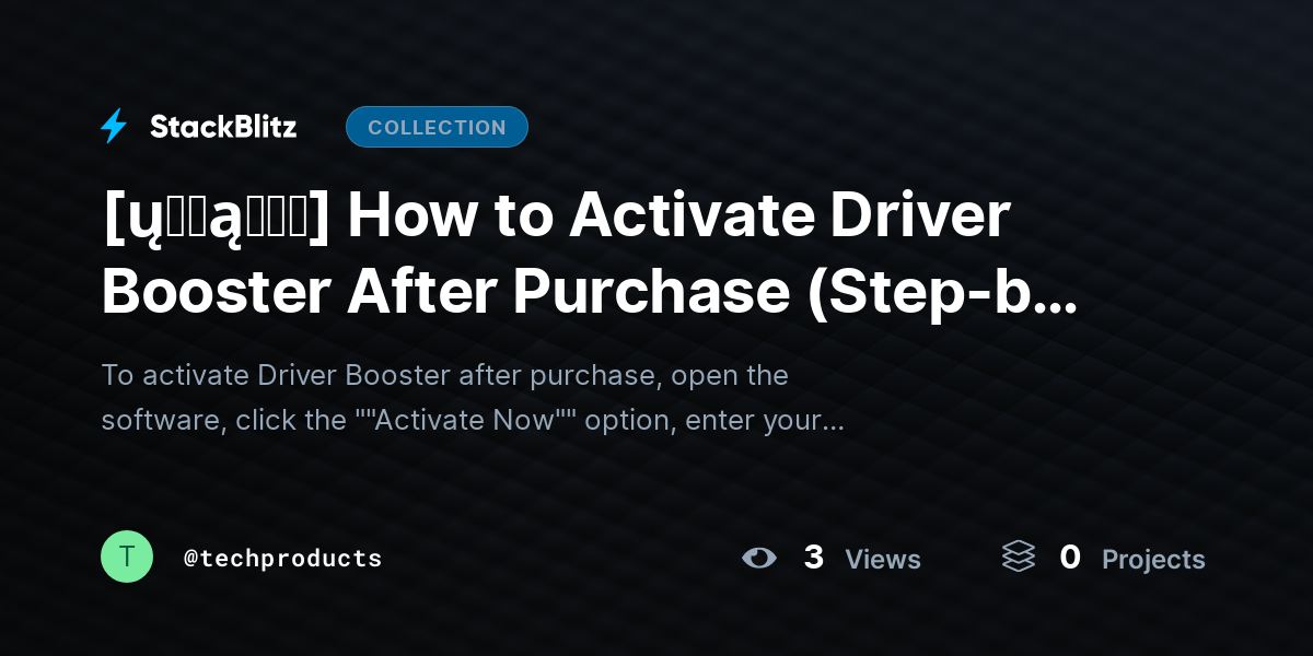 [ų℘ɖąɬɛɖ] How to Activate Driver Booster After Purchase (Step-by-Step Guide) by techproducts