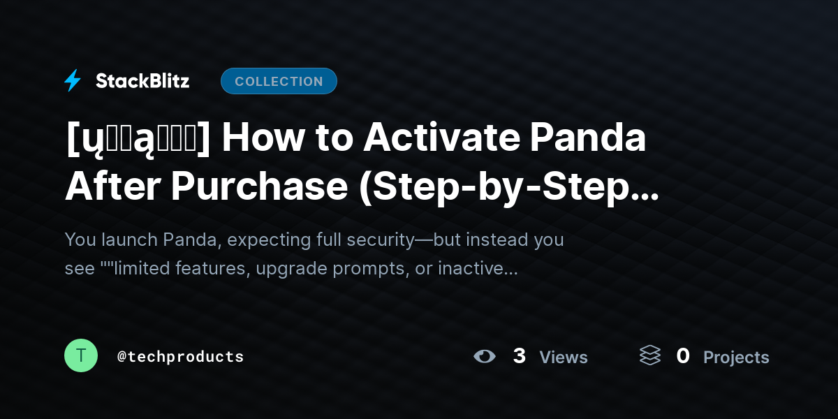 [ų℘ɖąɬɛɖ] How to Activate Panda After Purchase (Step-by-Step Guide for 2026) by techproducts