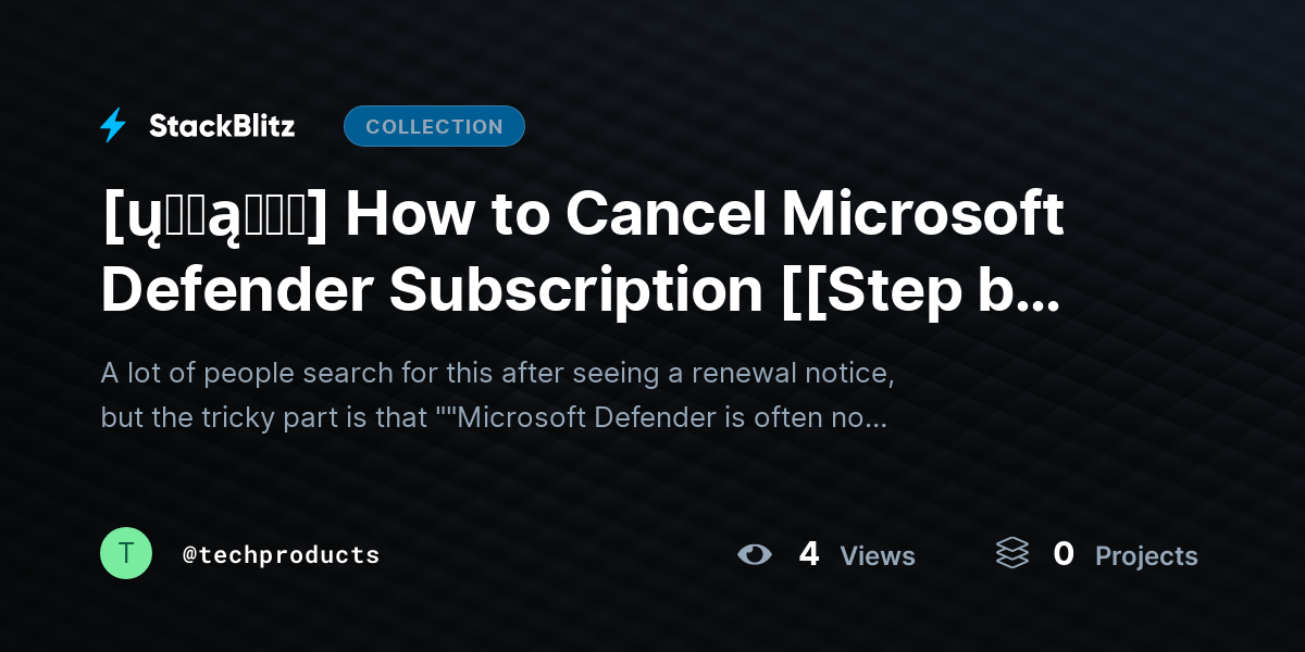 [ų℘ɖąɬɛɖ] How to Cancel Microsoft Defender Subscription [[Step by Step]] by techproducts