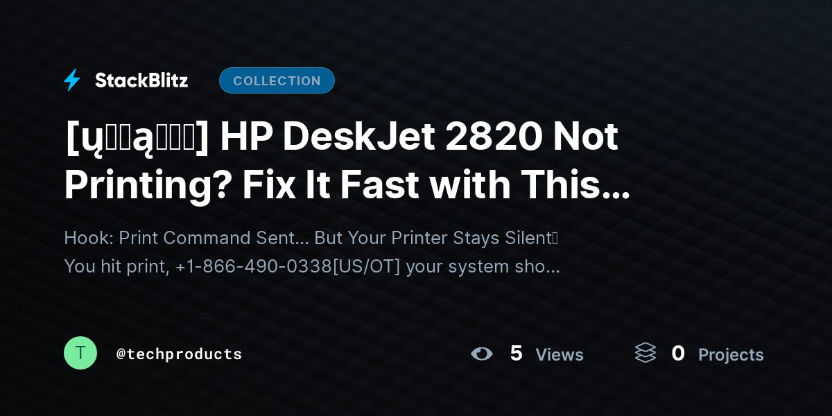 [ų℘ɖąɬɛɖ] HP DeskJet 2820 Not Printing? Fix It Fast with This Complete Troubleshooting Guide by techproducts