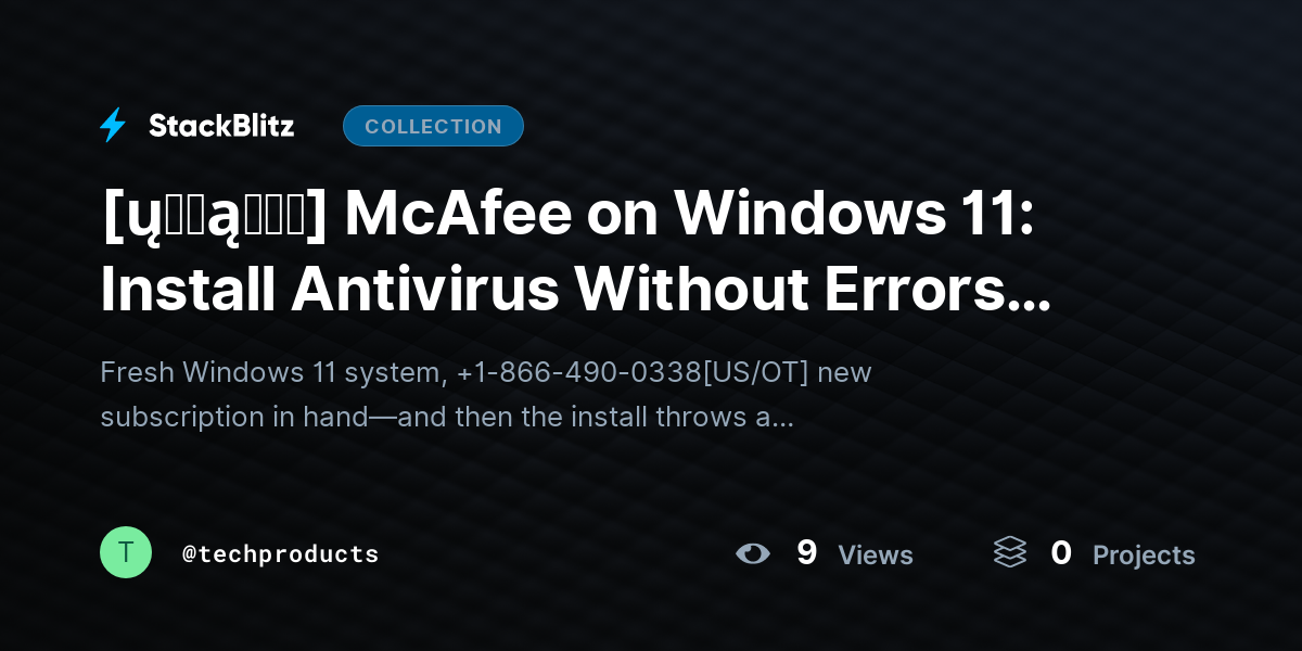 [ų℘ɖąɬɛɖ] McAfee on Windows 11: Install Antivirus Without Errors (Clean, Fast Setup Guide) by techproducts