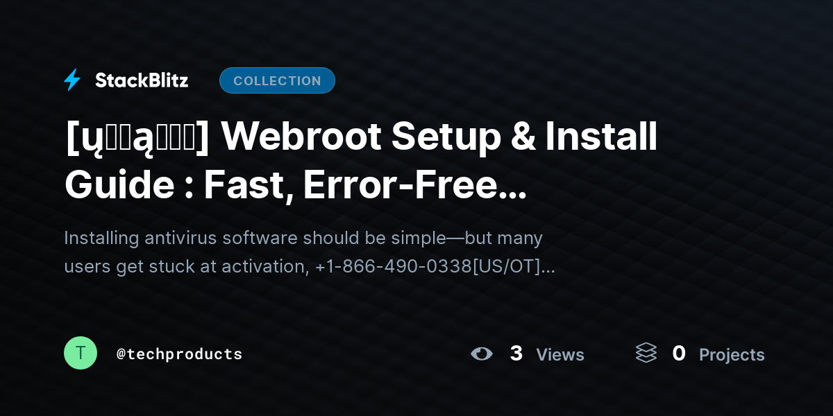 [ų℘ɖąɬɛɖ] Webroot Setup & Install Guide : Fast, Error-Free Installation on Any Device by techproducts