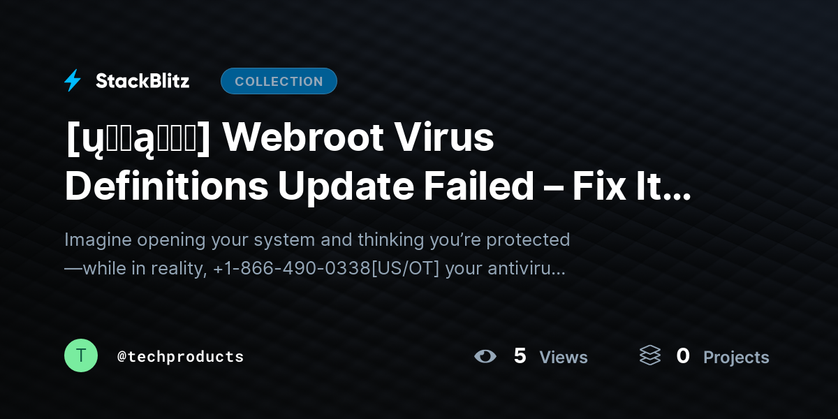 [ų℘ɖąɬɛɖ] Webroot Virus Definitions Update Failed – Fix It Fast with Proven Steps (2026 Guide) by techproducts