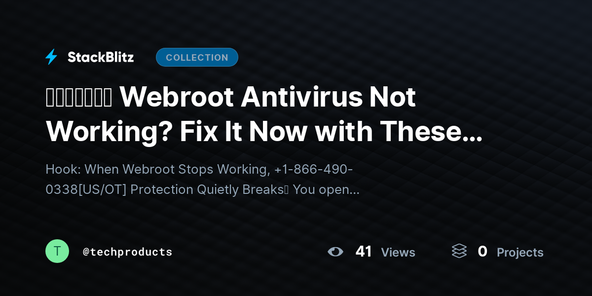 ᵘᵖᵈᵃᵗᵉᵈ Webroot Antivirus Not Working? Fix It Now with These Targeted Solutions (Complete Repair Guide) by techproducts