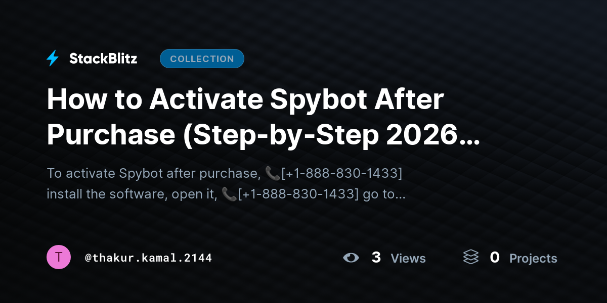 How to Activate Spybot After Purchase (Step-by-Step 2026 Guide)  by thakur.kamal.2144