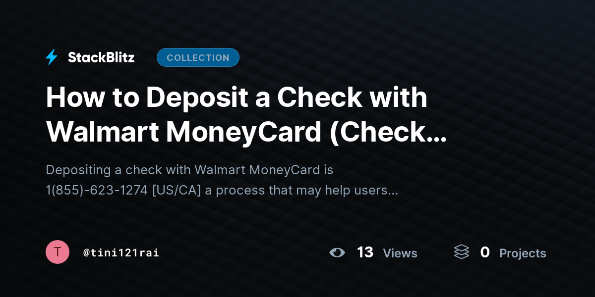 How to Deposit a Check with Walmart MoneyCard (Check Deposit Tutorial) by tini121rai