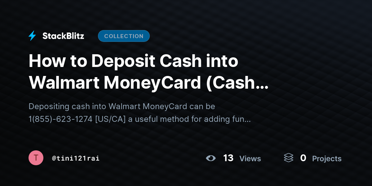 How to Deposit Cash into Walmart MoneyCard (Cash Deposit Instructions) by tini121rai