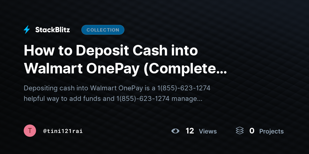 How to Deposit Cash into Walmart OnePay (Complete Walkthrough) by tini121rai