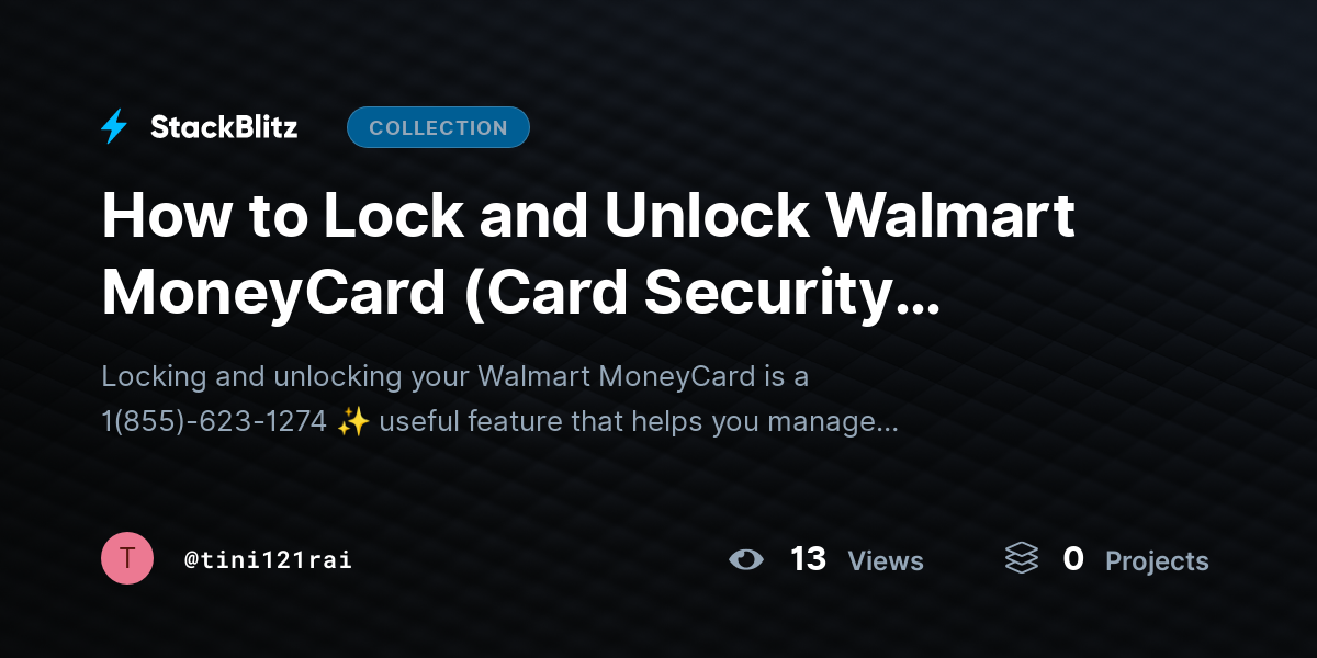 How to Lock and Unlock Walmart MoneyCard (Card Security Tutorial) by tini121rai