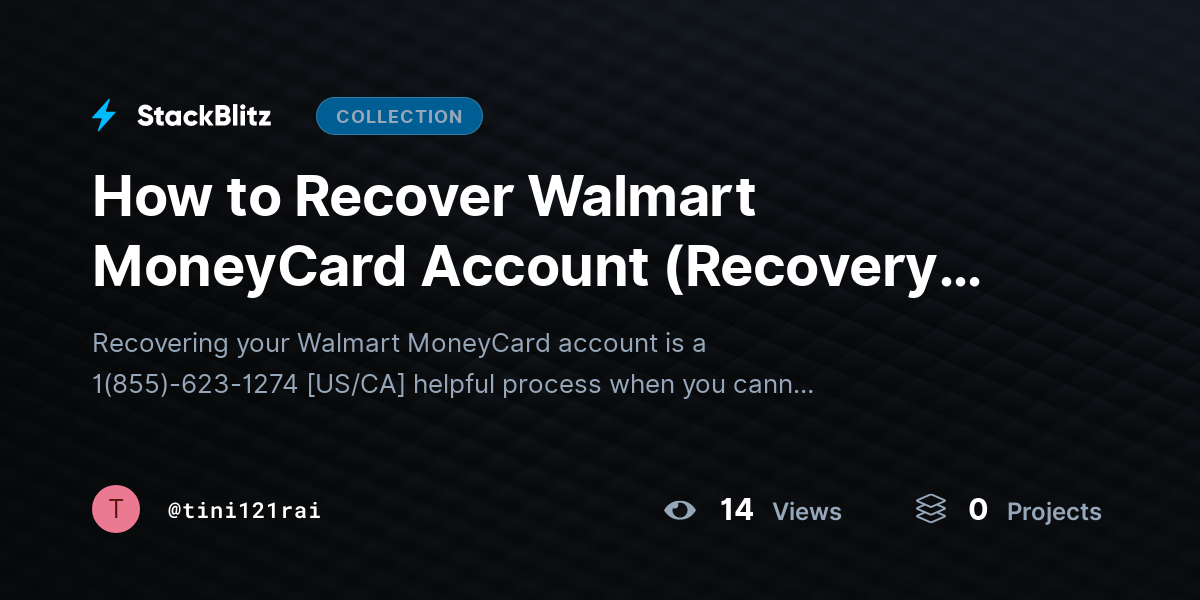 How to Recover Walmart MoneyCard Account (Recovery Instructions) by tini121rai